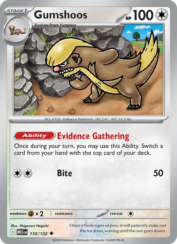 Gumshoos - Mega Evolution Pokemon Card