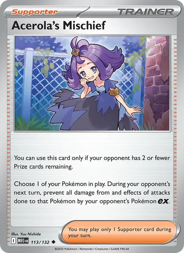 Acerola's Mischief - Mega Evolution Pokemon Card