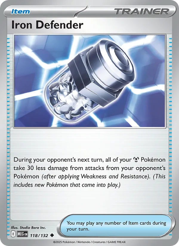 Iron Defender - Mega Evolution Pokemon Card