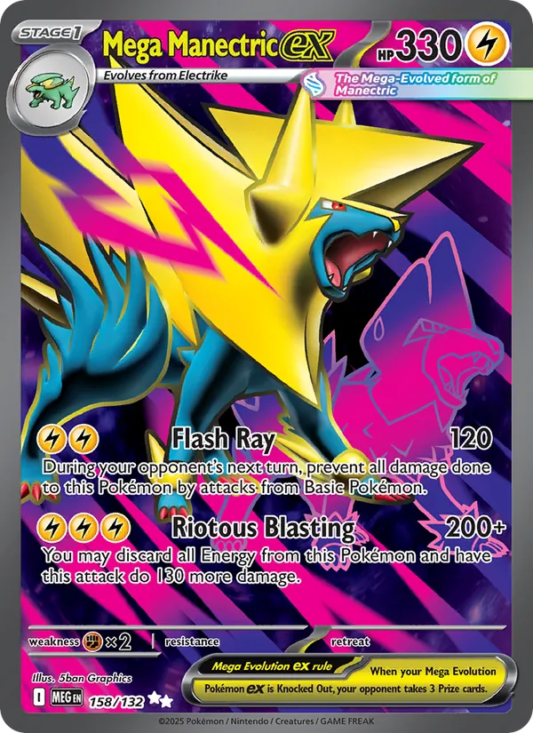 Mega Manectric ex - Mega Evolution Pokemon Card