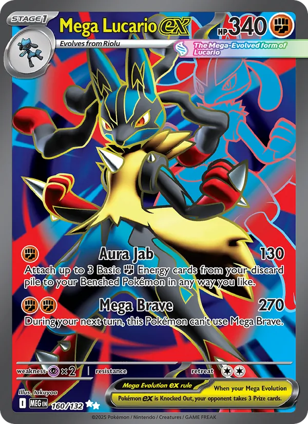 Mega Lucario ex - Mega Evolution Pokemon Card