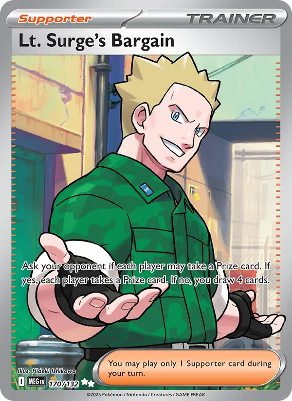 Lt. Surge's Bargain - Mega Evolution Pokemon Card