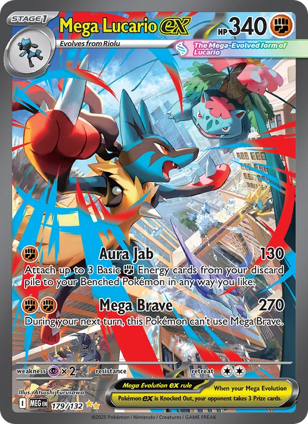 Mega Lucario ex - Mega Evolution Pokemon Card