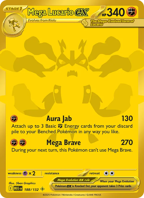 Mega Lucario ex - Mega Evolution Pokemon Card