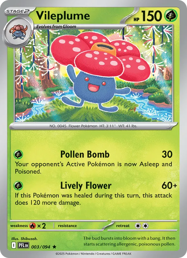 Vileplume - Phantasmal Flames Pokemon Card