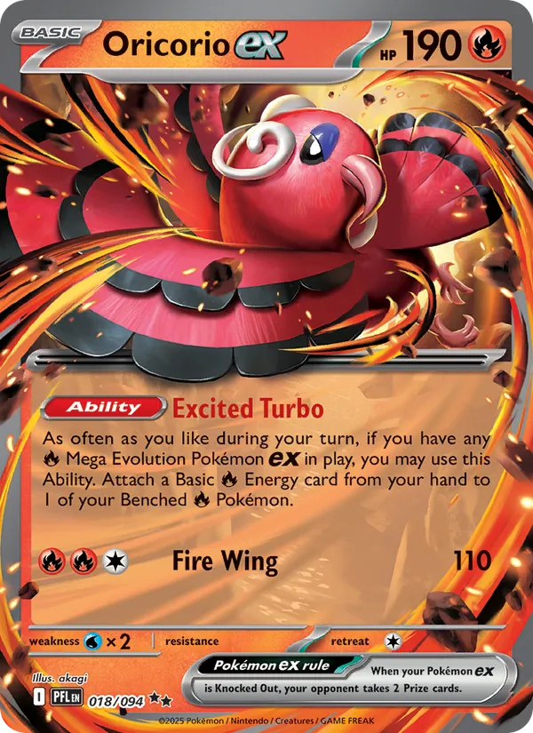 Oricorio ex - Phantasmal Flames Pokemon Card