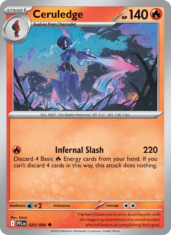 Ceruledge - Phantasmal Flames Pokemon Card