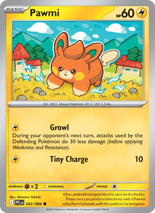 Pawmi - Phantasmal Flames Pokemon Card