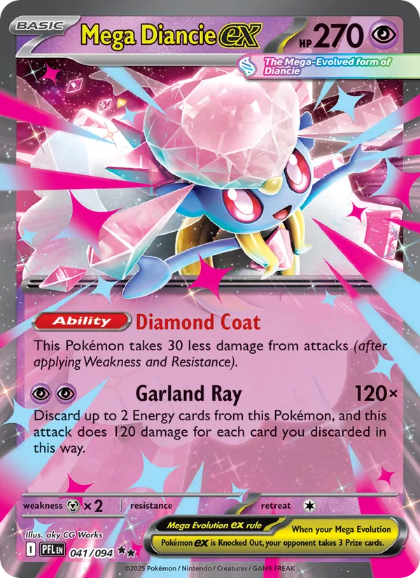 Mega Diancie ex - Phantasmal Flames Pokemon Card