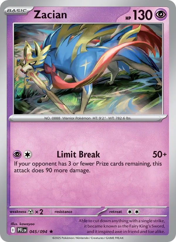 Zacian - Phantasmal Flames Pokemon Card
