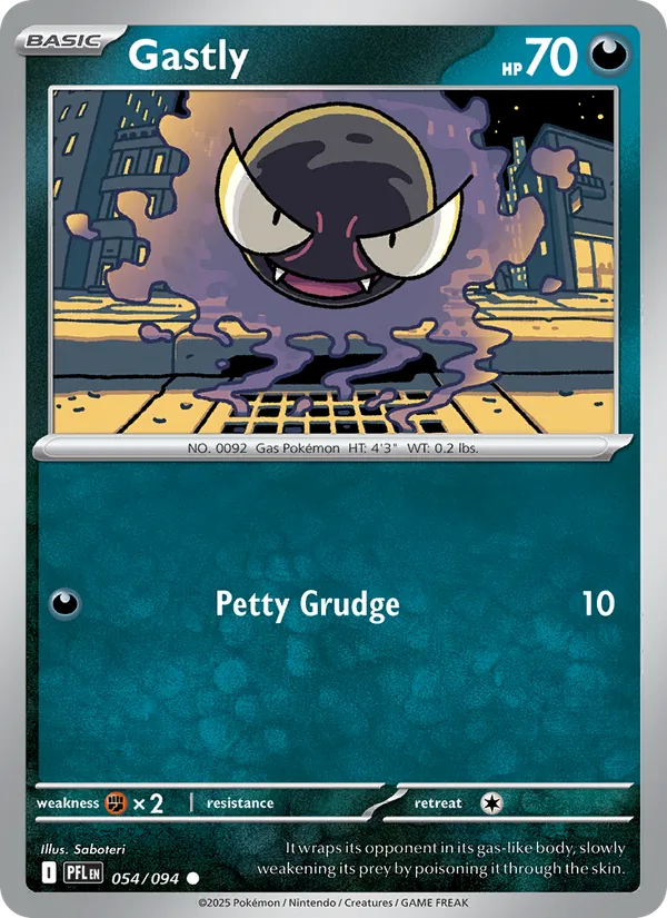 Gastly - Phantasmal Flames Pokemon Card