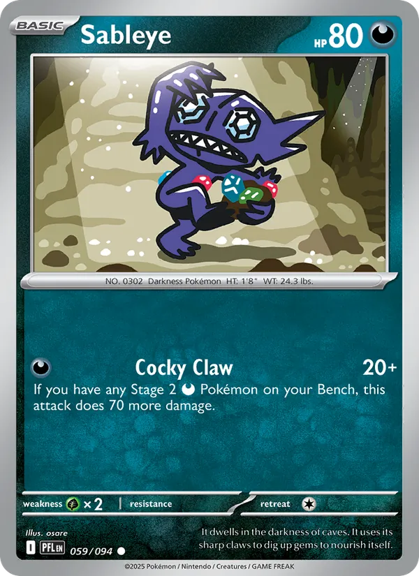Sableye - Phantasmal Flames Pokemon Card