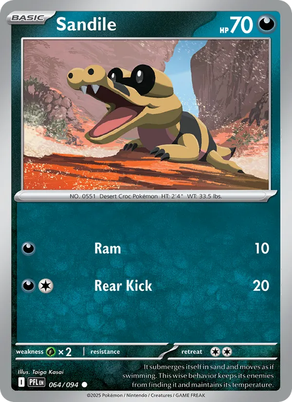 Sandile - Phantasmal Flames Pokemon Card