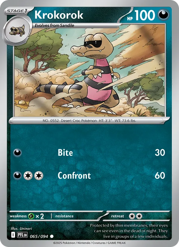 Krokorok - Phantasmal Flames Pokemon Card