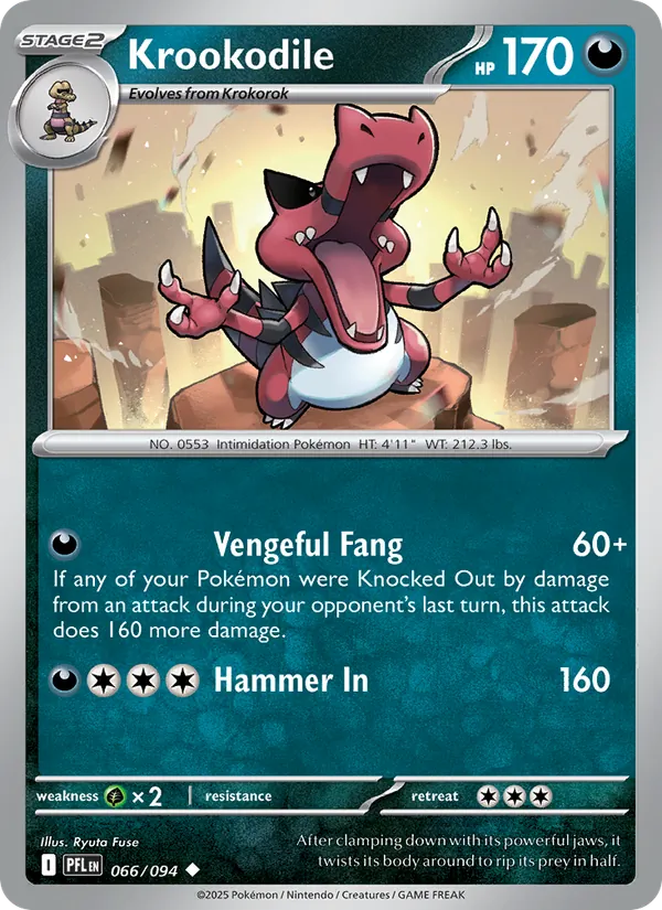 Krookodile - Phantasmal Flames Pokemon Card