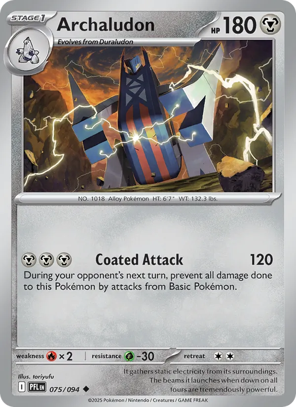 Archaludon - Phantasmal Flames Pokemon Card