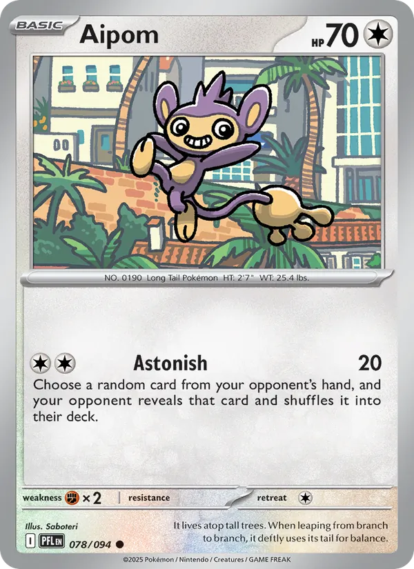 Aipom - Phantasmal Flames Pokemon Card