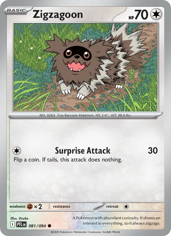 Zigzagoon - Phantasmal Flames Pokemon Card