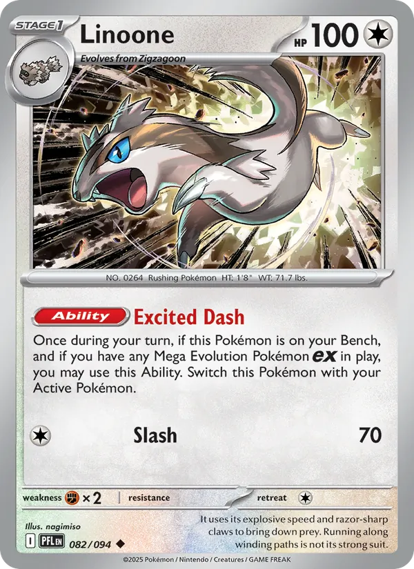 Linoone - Phantasmal Flames Pokemon Card