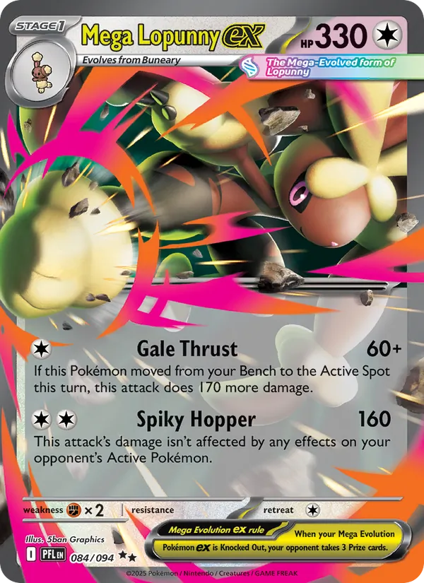 Mega Lopunny ex - Phantasmal Flames Pokemon Card
