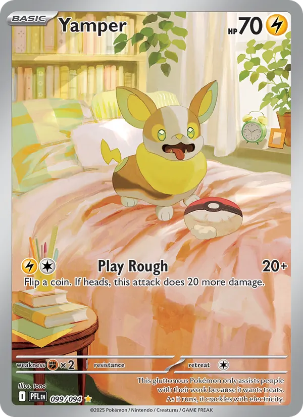 Yamper - Phantasmal Flames Pokemon Card