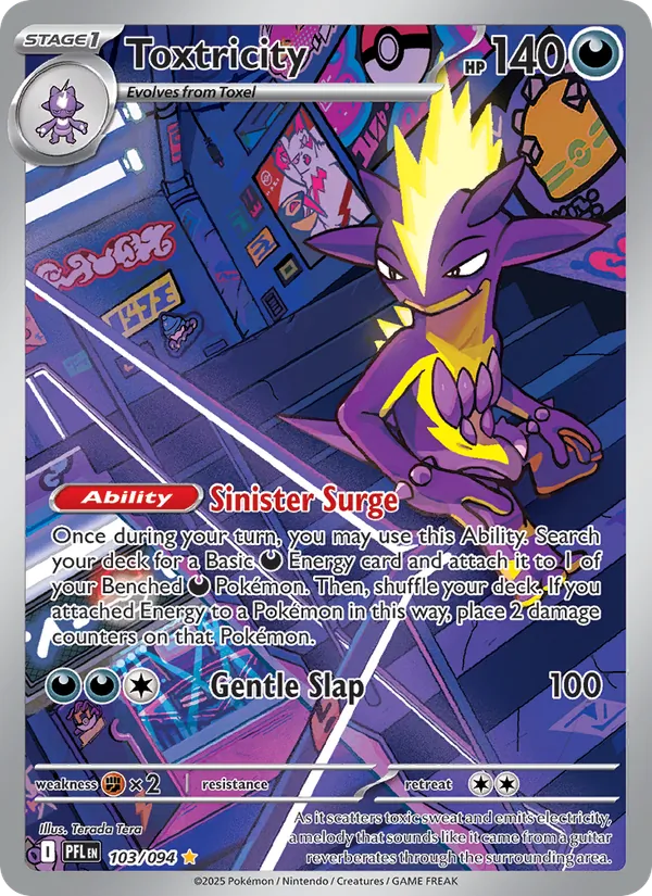 Toxtricity - Phantasmal Flames Pokemon Card