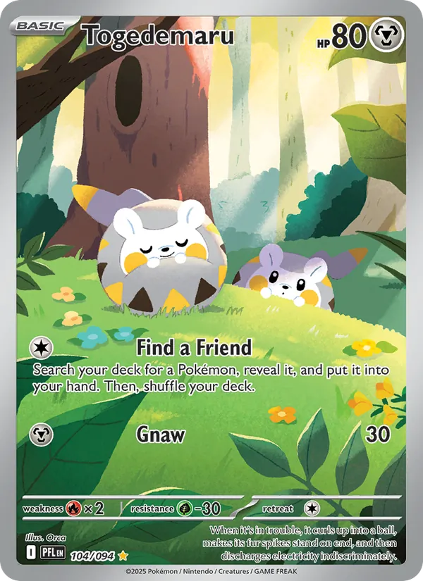 Togedemaru - Phantasmal Flames Pokemon Card