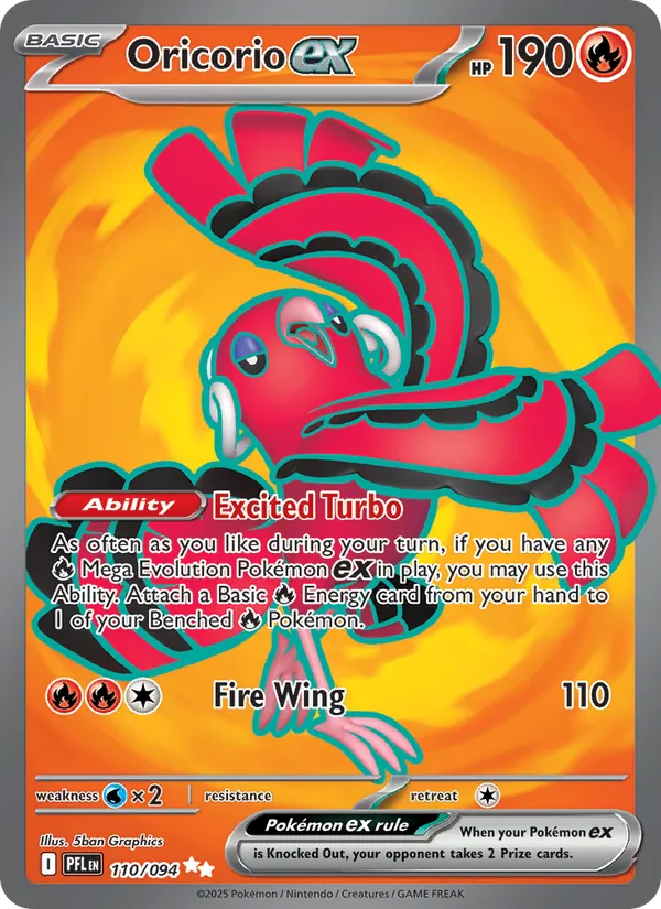 Oricorio ex - Phantasmal Flames Pokemon Card