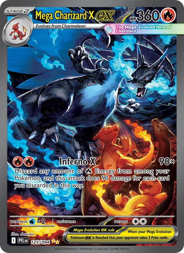 Mega Charizard X ex - Phantasmal Flames Pokemon Card
