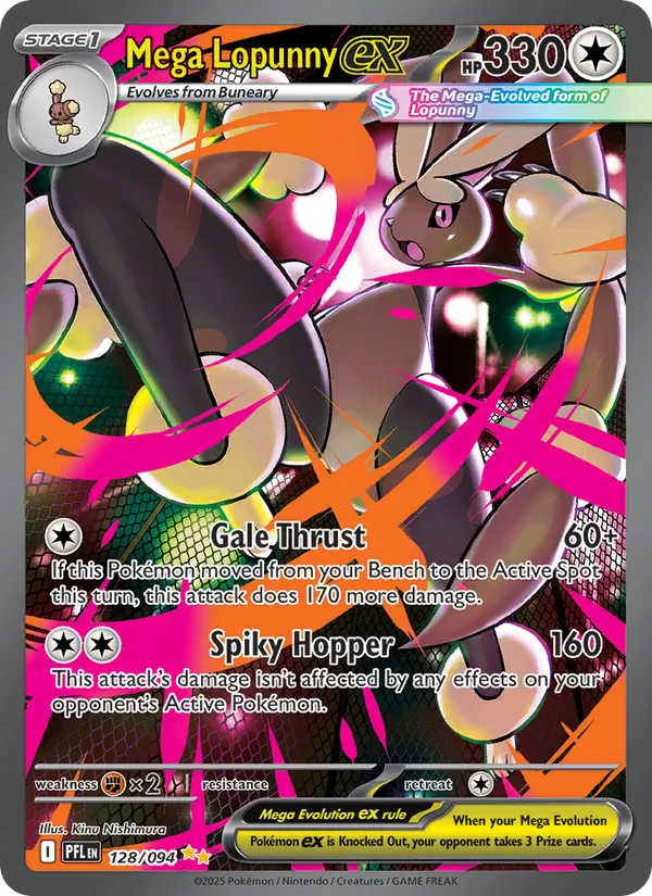 Mega Lopunny ex - Phantasmal Flames Pokemon Card