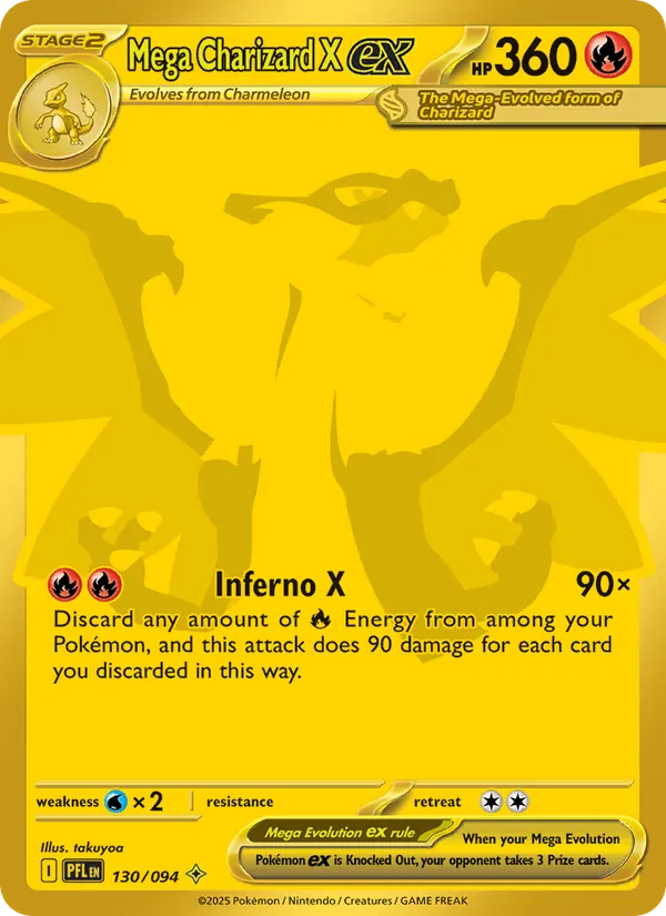 Mega Charizard X ex - Phantasmal Flames Pokemon Card