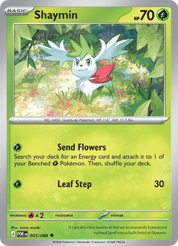 Shaymin - Perfect Order Pokemon Card