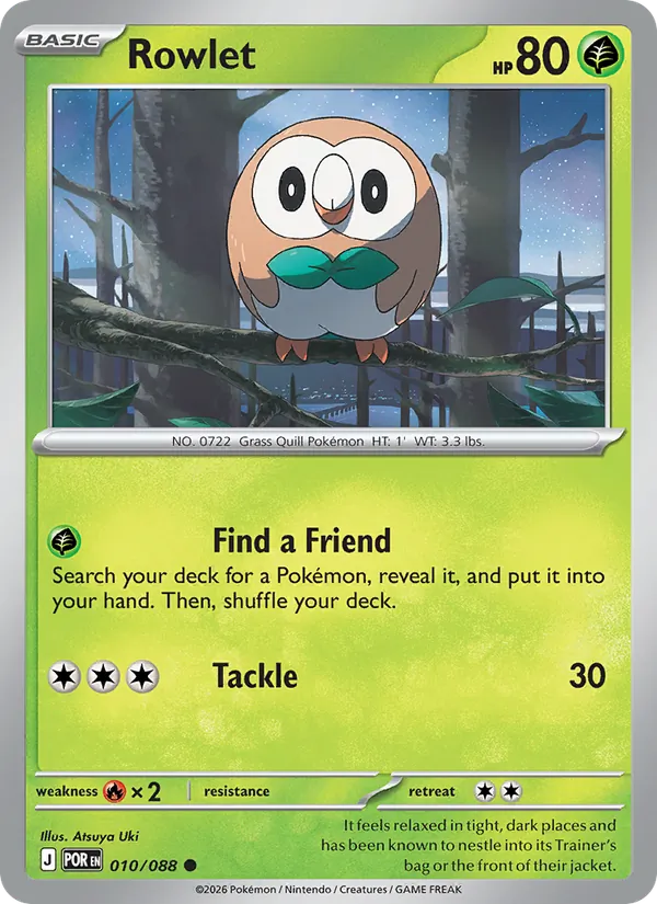 Rowlet - Perfect Order Pokemon Card