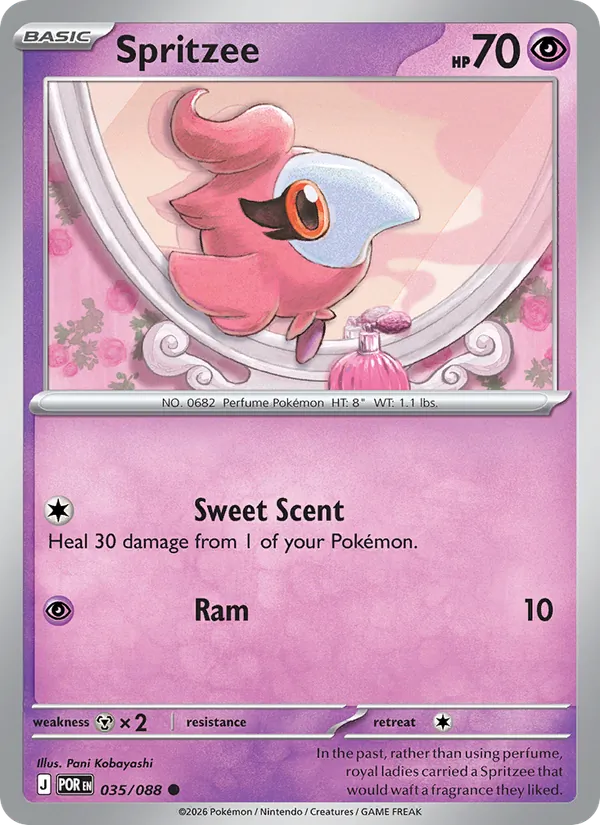 Spritzee - Perfect Order Pokemon Card