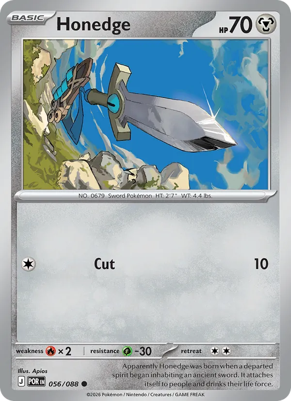 Honedge - Perfect Order Pokemon Card