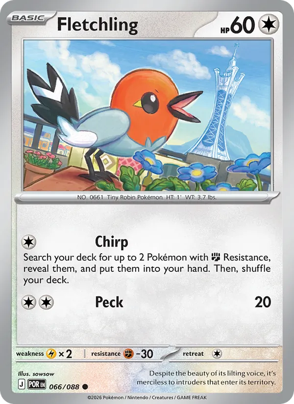 Fletchling - Perfect Order Pokemon Card