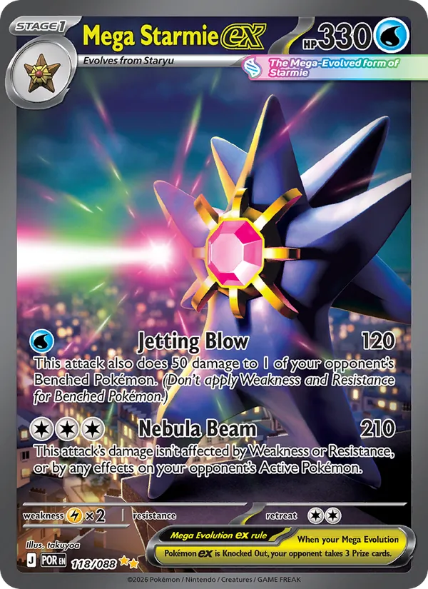 Mega Starmie ex - Perfect Order Pokemon Card