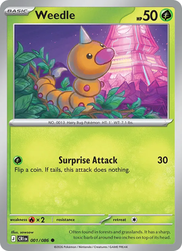 Weedle - Chaos Rising Pokemon Card