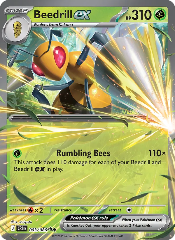 Beedrill ex - Chaos Rising Pokemon Card