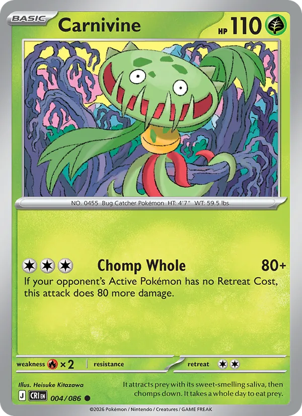 Carnivine - Chaos Rising Pokemon Card