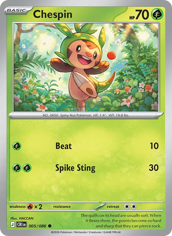 Chespin - Chaos Rising Pokemon Card