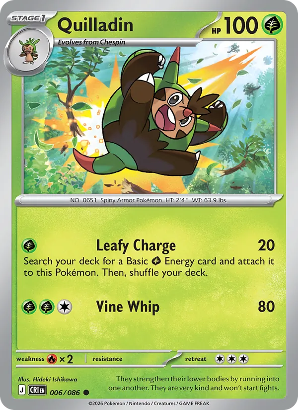 Quilladin - Chaos Rising Pokemon Card