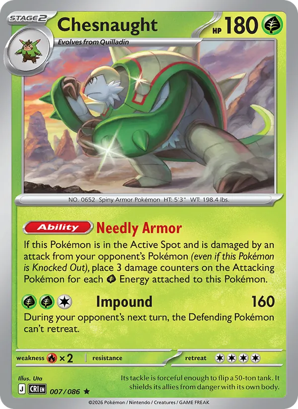 Chesnaught - Chaos Rising Pokemon Card