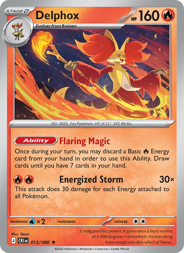 Delphox - Chaos Rising Pokemon Card