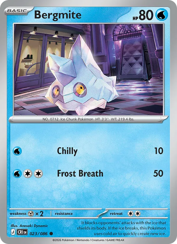 Bergmite - Chaos Rising Pokemon Card