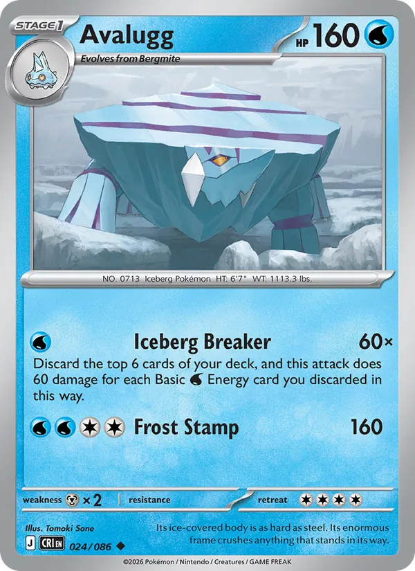 Avalugg - Chaos Rising Pokemon Card