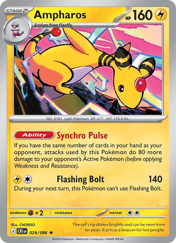 Ampharos - Chaos Rising Pokemon Card