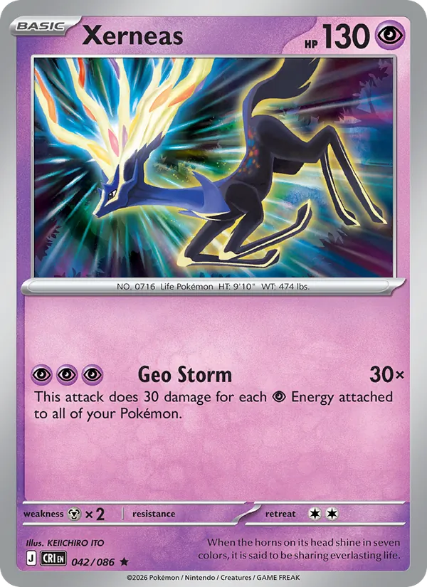 Xerneas - Chaos Rising Pokemon Card