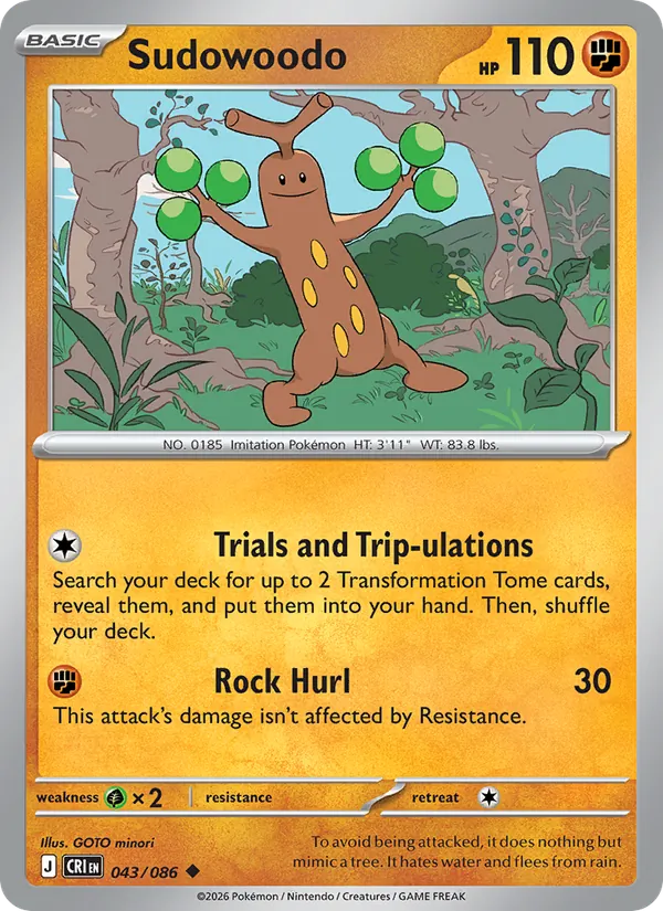 Sudowoodo - Chaos Rising Pokemon Card