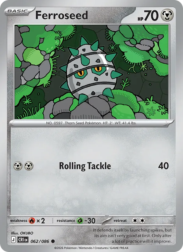 Ferroseed - Chaos Rising Pokemon Card